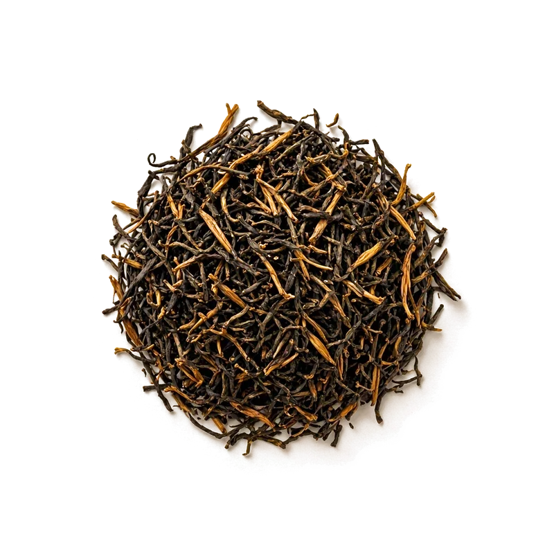 Dry leaf of Assam, top-down