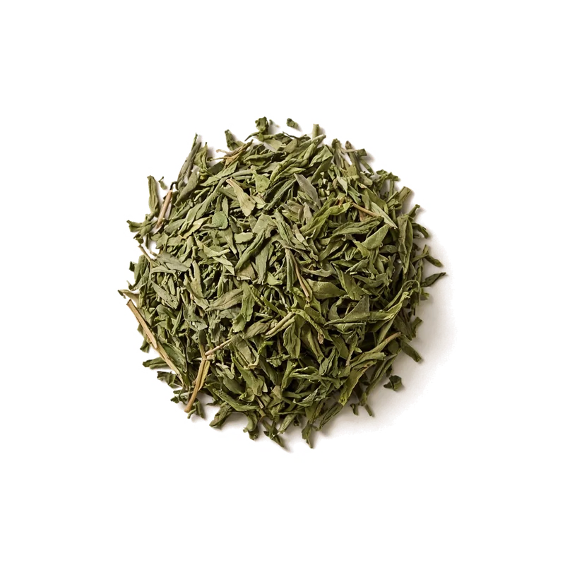 Dry leaf of Bancha, top-down