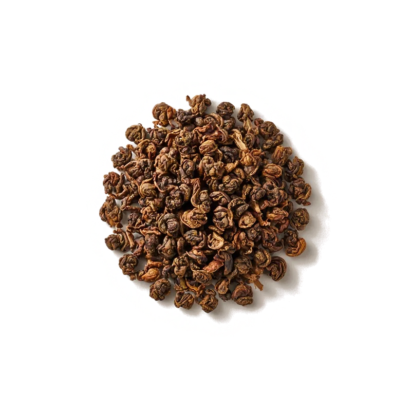 Dry leaf of GABA Oolong, top-down