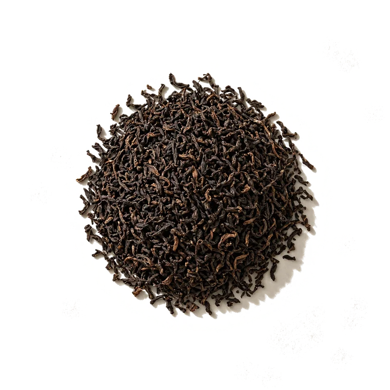 Dry leaf of Kangra Black, top-down
