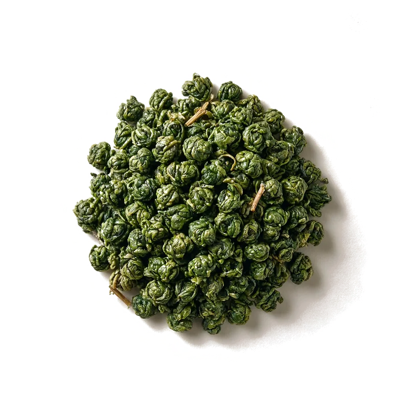 Dry leaf of Li Shan Oolong, top-down