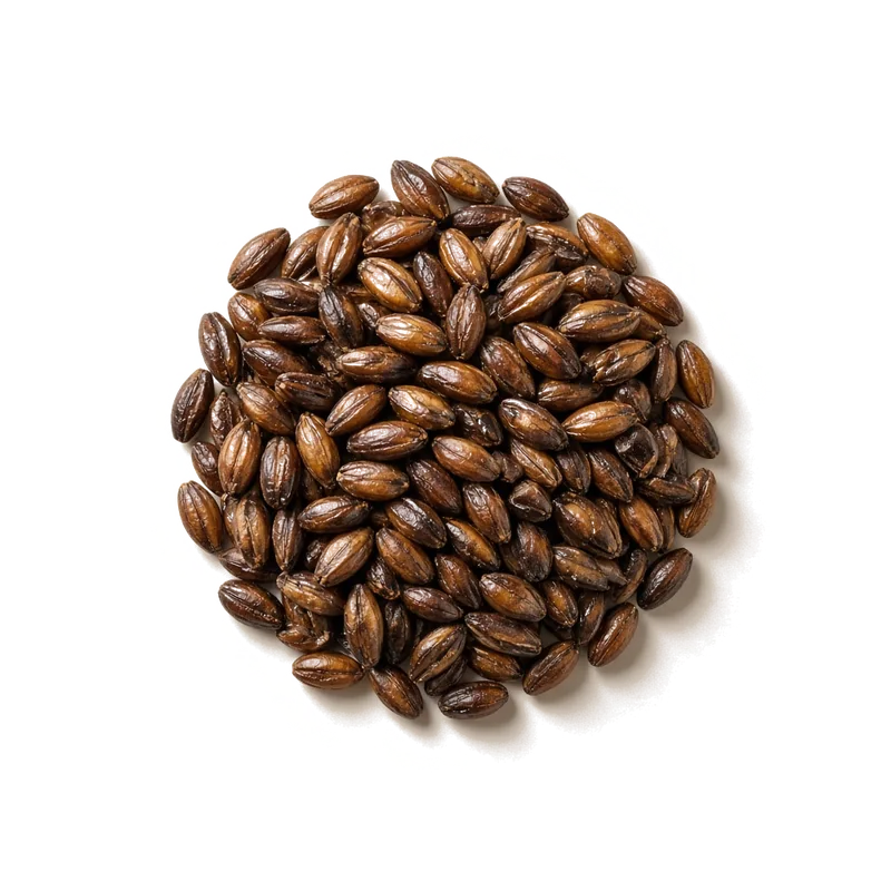 Roasted barley for mugicha, top-down