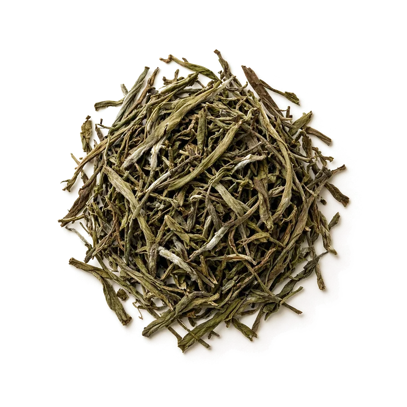 Dry leaf of Sheng Pu-erh, top-down