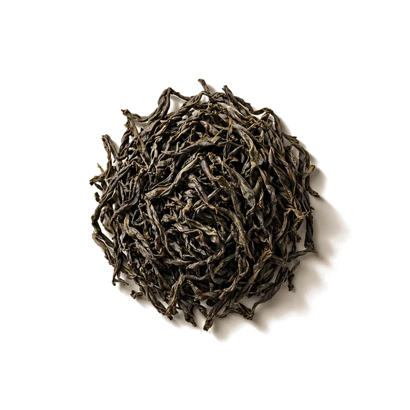 Dry leaf of Shui Jin Gui, top-down